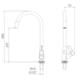 Torneira Para cozinha De Mesa Bica Média Flexível 1173 C36 Cromado/ Preto Meber - a160df9a-918d-4f80-956b-1e77ca7db48c
