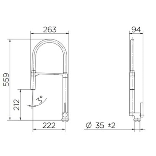 Torneira Para Cozinha De Mesa Doc Bica Alta Cromada/laranja Docol - Imagem principal - 81bc2c99-e426-4ef2-a3bb-6caeaae6c527