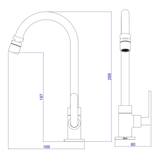 Torneira Para Cozinha De Mesa Flex Plus Bica Alta Cromado Deca - Imagem principal - f7d37767-ad44-415f-9baa-b004d40062f3