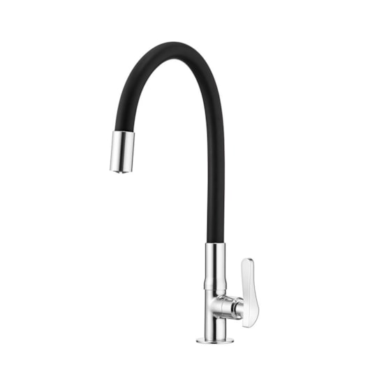 Torneira Para Cozinha De Mesa Flex Preta Cromada Lorenzetti - Imagem principal - 95fd2440-4d4c-4488-a844-18d15f87386c