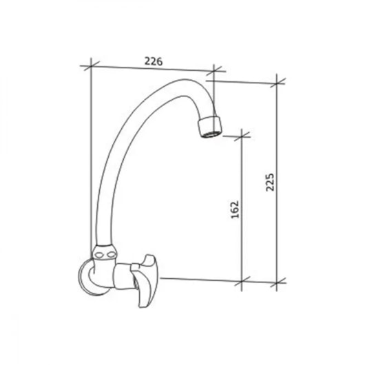 Torneira Para Cozinha De Parede Aquarius Cromado Fabrimar - Imagem principal - d46463a3-e823-44d9-bd79-a081ccc4c277