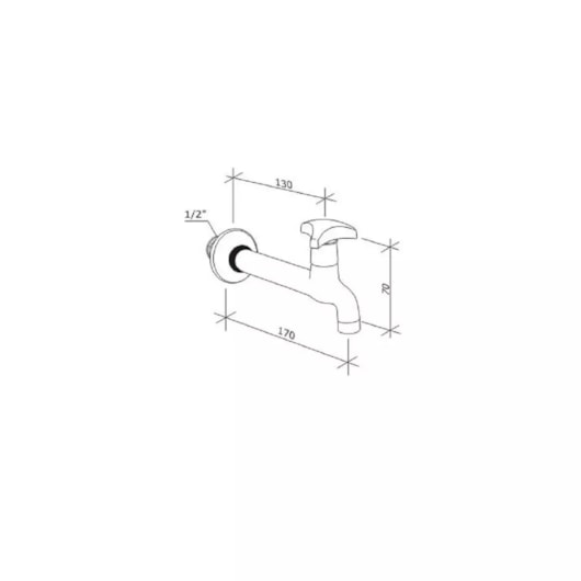 Torneira Para Cozinha De Parede Baixa Aquarius Cromado Fabrimar   - Imagem principal - 0872aedd-e85a-4c48-a046-55a223e0f974