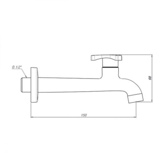 Torneira Para Cozinha De Parede Com Arejador Nova Gyro Cromado Fabrimar - Imagem principal - ce68cde4-b9ef-43a8-b24a-9f4479dfc77b