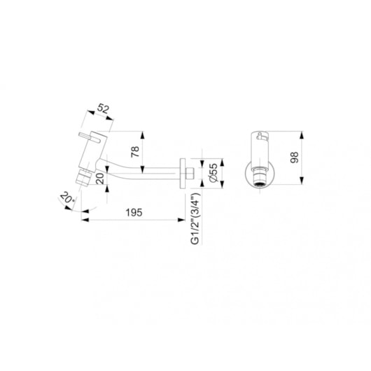 Torneira Para Cozinha De Parede Com Bica Articulada Basic Cromada Celite - Imagem principal - 03015a1a-8f36-4aed-aace-3f4fa5e7f4f1