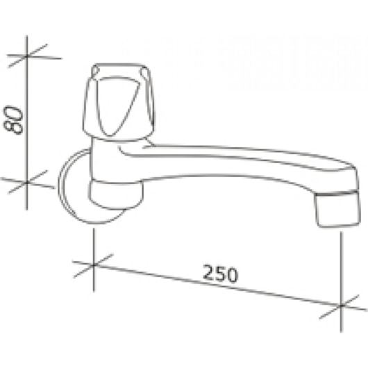 Torneira Para Cozinha De Parede Digital Line Cromado 25cm Fabrimar - Imagem principal - cf367e10-5f7a-4e01-a95c-01fbcc0e5d9c