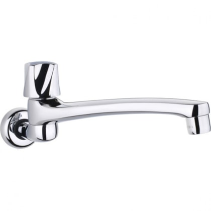 Torneira Para Cozinha De Parede Digital Line Cromado 25cm Fabrimar