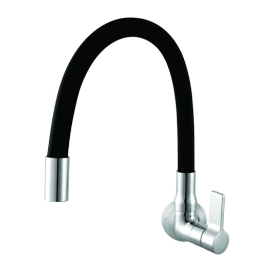 Torneira Para Cozinha De Parede Flexível 1187 C 36 Cromado Preto Meber - Imagem principal - 4e2bc48c-6a9d-42c7-ac5c-ec0084f7d98a