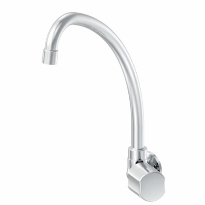 Torneira Para Cozinha De Parede Nova Petra Cromado Fabrimar DN15