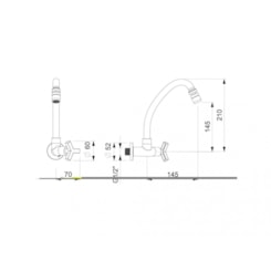 Torneira Para Cozinha De Parede Up 1168 Cromada Celite