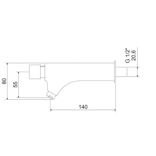 Torneira Para Lavatório Automática Temporizada De Parede 10010 C Mebermatic Meber - Imagem principal - d5f9f388-ef90-4b19-9853-5850c196647b