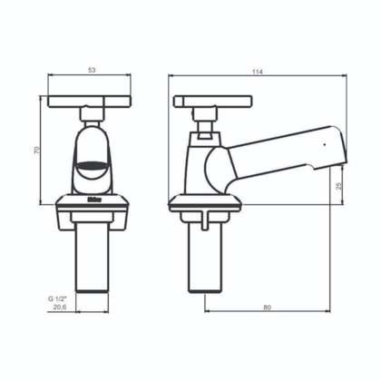 Torneira Para Lavatório De Mesa 1192 15 1/4v Preto Matte Meber