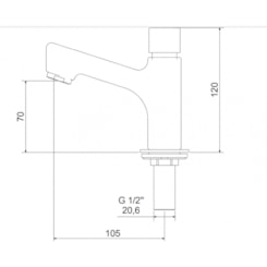 Torneira Para Lavatório de Mesa Automatica Temporizada Mebermatic 10060 Meber