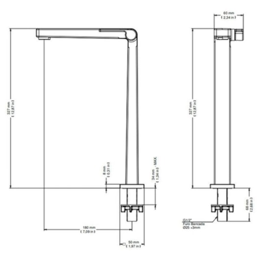 Torneira Para Lavatório De Mesa Bica Alta 90° Stillo Cromada Docol - Imagem principal - 192d0cf6-ced4-45f1-9a2d-1161c25d5ee3