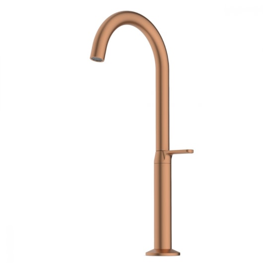 Torneira Para Lavatório De Mesa Bica Alta Design Matte Rose Gold Celite - Imagem principal - c9536940-0ec8-416e-a64d-3d79eb306e2e