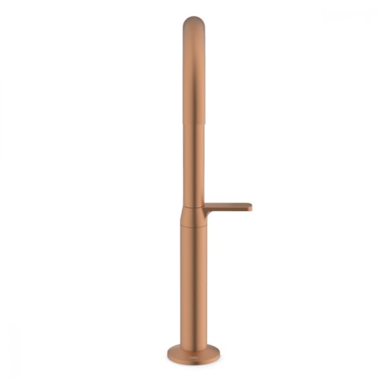 Torneira Para Lavatório De Mesa Bica Alta Design Matte Rose Gold Celite - Imagem principal - 2da06d30-b1f6-479a-852e-ae3408388911