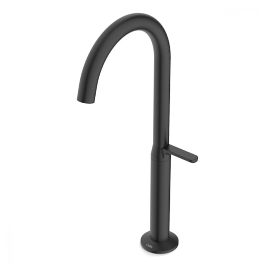 Torneira Para Lavatório De Mesa Bica Alta Design Preto Matte Celite - Imagem principal - 33424e00-e953-40dc-a748-fe0e115b4988