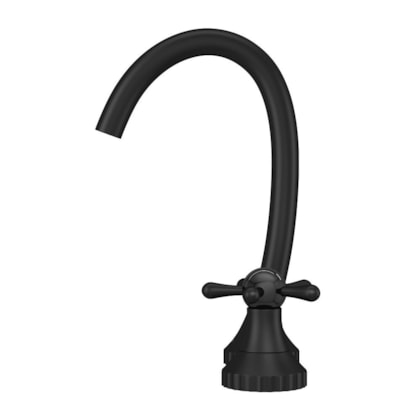 Torneira Para Lavatório De Mesa Bica Alta Dn15 Black Matte Deca