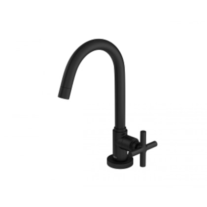 Torneira Para Lavatório De Mesa Bica Alta Duna Clássica Black Matte Deca