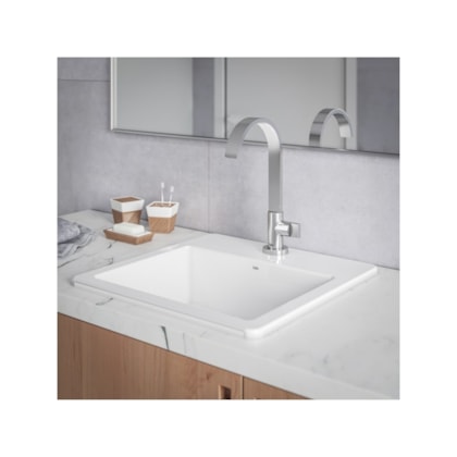 Torneira Para Lavatório De Mesa Bica Alta Flow Cromado Celite