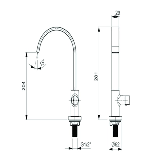 Torneira Para Lavatório De Mesa Bica Alta Flow Cromado Celite - Imagem principal - 43ee765d-447d-451a-b7d8-ae63cd949dca