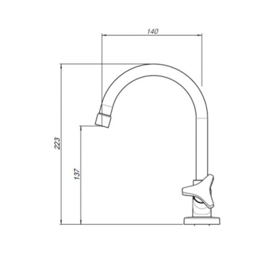 Torneira Para Lavatório De Mesa Bica Alta Nova Gyro Cromado Fabrimar  - Imagem principal - 9aeeff90-9707-4207-b249-d630cd3c1b69