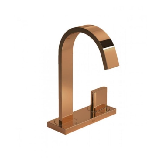 Torneira Para Lavatório De Mesa Bica Alta Polo Com Chapa  Red Gold Deca - Imagem principal - 23ee14f7-3e09-4b40-8ded-04e53ce5a002