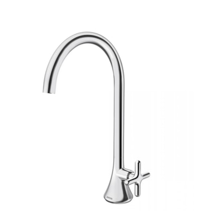 Torneira Para Lavatório De Mesa Bica Alta Up Liss Cromada Docol
