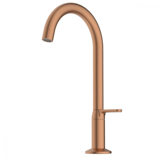 Torneira Para Lavatório De Mesa Bica Baixa Design Matte Rose Gold Celite - Imagem principal - d48d680e-05d7-4b88-8e49-07261bdc665f
