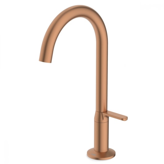 Torneira Para Lavatório De Mesa Bica Baixa Design Matte Rose Gold Celite - Imagem principal - 58ce0f2d-0510-4841-8988-f0e29fc0db02