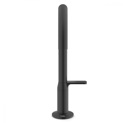 Torneira Para Lavatório De Mesa Bica Baixa Design Preto Matte Celite