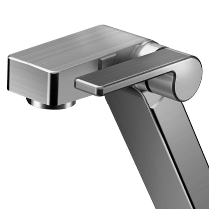 Torneira Para Lavatório De Mesa Bica Baixa Stillo Grafite Escovado Docol