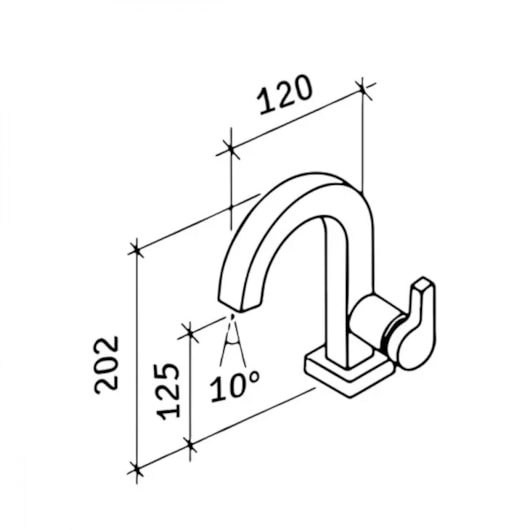 Torneira Para Lavatório De Mesa Cromado Creato Cromado Fabrimar - Imagem principal - efbf52b5-939b-45ad-bf29-e1a433739bb7