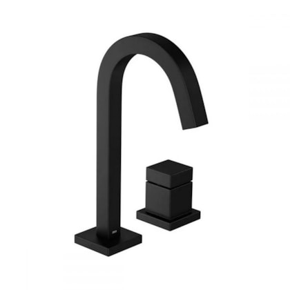 Torneira Para Lavatório De Mesa Cubo Bica Alta 1191 Black Matte Deca