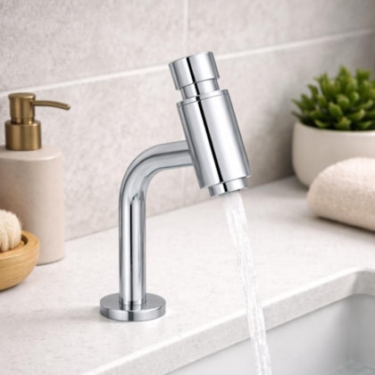 Torneira Para Lavatório De Mesa Decamatic Bica Alta Cromado Deca