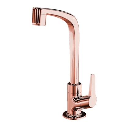 Torneira Para Lavatório De Mesa Flatt 1195 F71 Rose Gold Lorenzetti