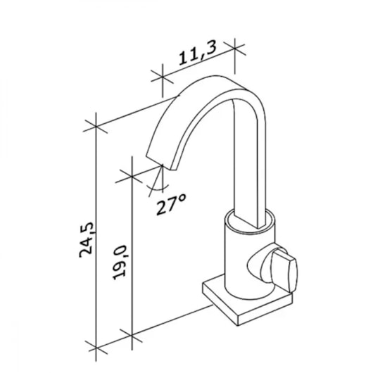 Torneira Para Lavatório De Mesa Goa Cromado  Fabrimar - Imagem principal - 3e20c40c-bf61-413f-81e6-99de8548e390