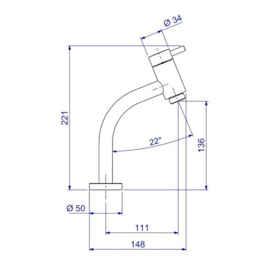 Torneira Para Lavatório De Mesa Link Bica Baixa 1197 Cromada Deca - Imagem principal - 6025fea8-aa05-4b56-ae68-fdbd53c1c1dc