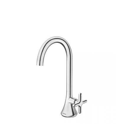 Torneira Para Lavatório De Mesa Liss Bica Alta Cromada Docol