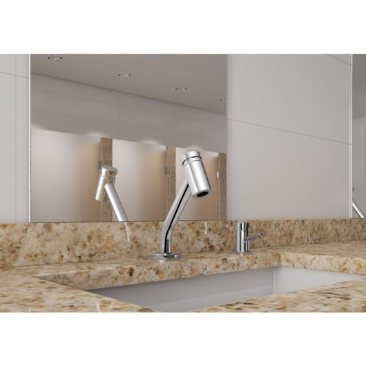 Torneira Para Lavatório De Mesa Loggica Matic Bica Baixa Cromada Docol - Imagem principal - 54bb2762-b618-4a80-ad07-c8e4c920b473