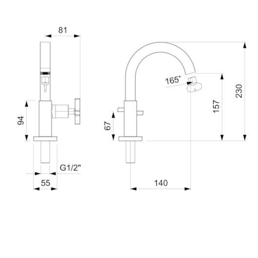 Torneira Para Lavatório De Mesa Lotus Bica Alta Cromada Celite - Imagem principal - 6118be99-d144-4f6d-9403-a6e28c441867