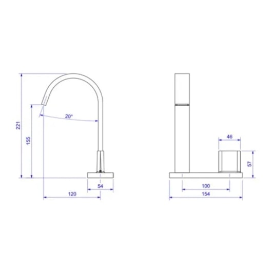 Torneira Para Lavatório De Mesa Polo Bica Alta 1191 Black Noir Deca - Imagem principal - bde70caf-586a-45df-9763-cb189aa0dc9a