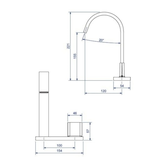 Torneira Para Lavatório De Mesa Polo Bica Alta 1191 Cromada Deca - Imagem principal - ce4b1ea7-0a9d-4c4c-bed2-cb43616d358a
