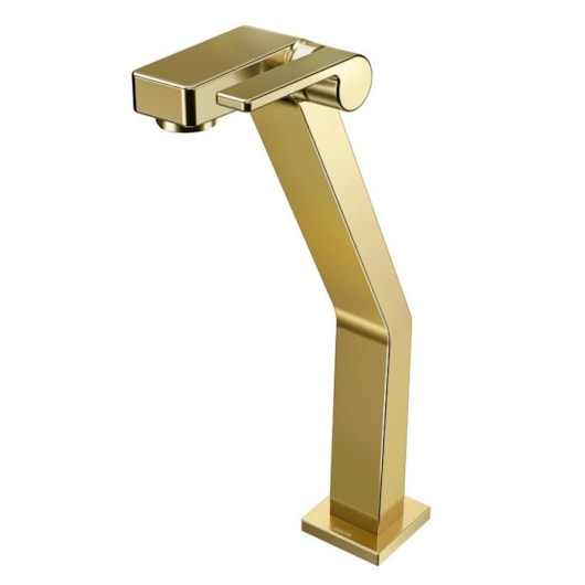 Torneira Para Lavatório De Mesa Stillo Bica Alta Ouro Polido Docol - Imagem principal - 41b79bed-759e-49f4-8dd8-46b997157fd4