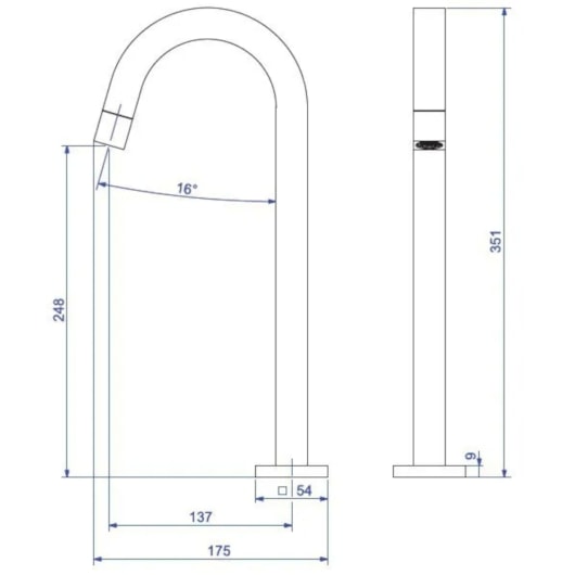 Torneira Para Lavatório De Mesa Tube Bica Alta 1198 Cromada Deca - Imagem principal - b05a468b-0ef1-469d-80c3-4acdba3c7485