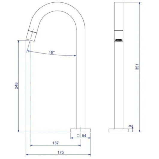 Torneira Para Lavatório De Mesa Tube Bica Alta 1198 Cromada Deca - Imagem principal - 280fe96a-007d-4c7e-8256-1d4c44ed1f0f