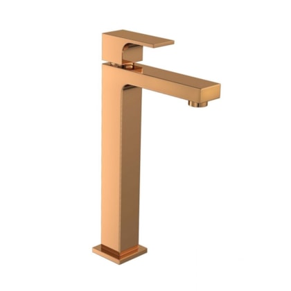 Torneira Para Lavatório De Mesa Unic Bica Alta 1189 Red Gold Deca