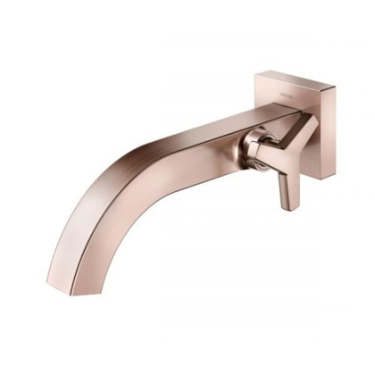 Torneira Para Lavatório De Parede City Cobre Escovado Docol