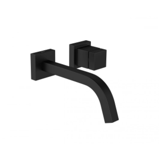 Torneira Para Lavatório De Parede Cubo Black Matte Deca - Imagem principal - d5d504ca-2360-4176-bf7f-952d0458330f