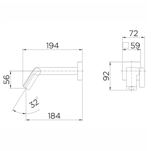 Torneira Para Lavatório De Parede Stillo Cromada Docol - Imagem principal - bd1f7e41-bbe4-4f9e-b5fb-1a1e88ede5aa