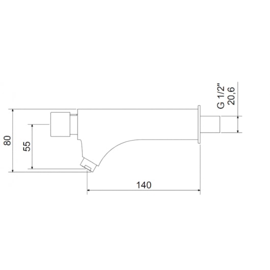 Torneira Para Lavatório Parede 10010 C Mebermatic Meber - Imagem principal - 97a3baba-e85e-4853-9c4e-c04d88e35bbb